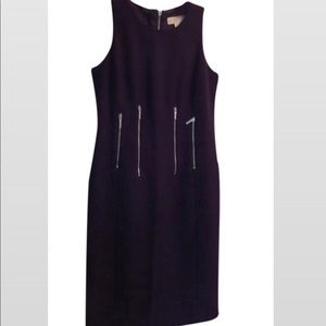 Michael Kors eggplant purple zipper midi dress 💜